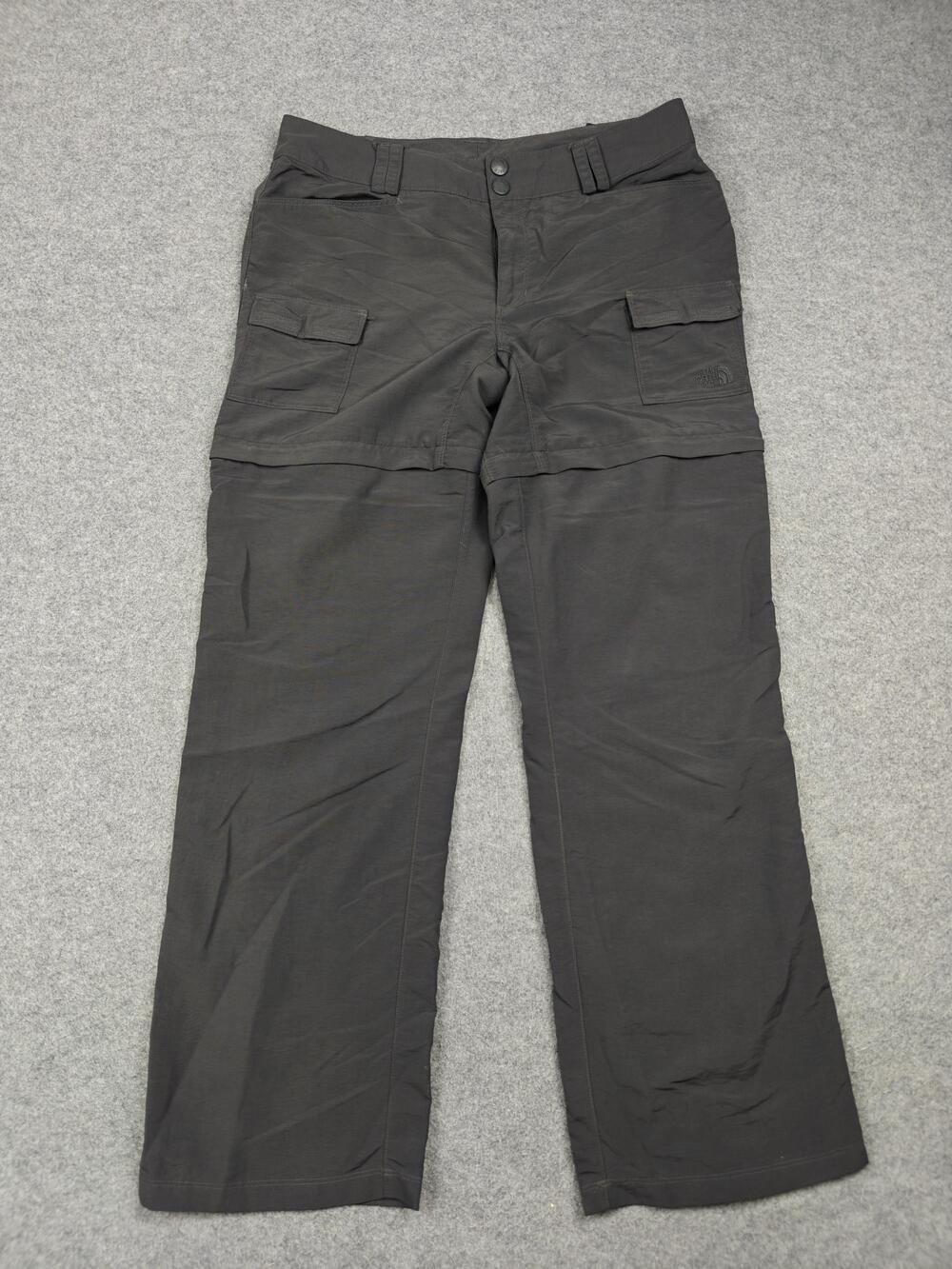 The North Face Pants Womens 10 Gray Cargo Convertible Travel Adjustable Waist